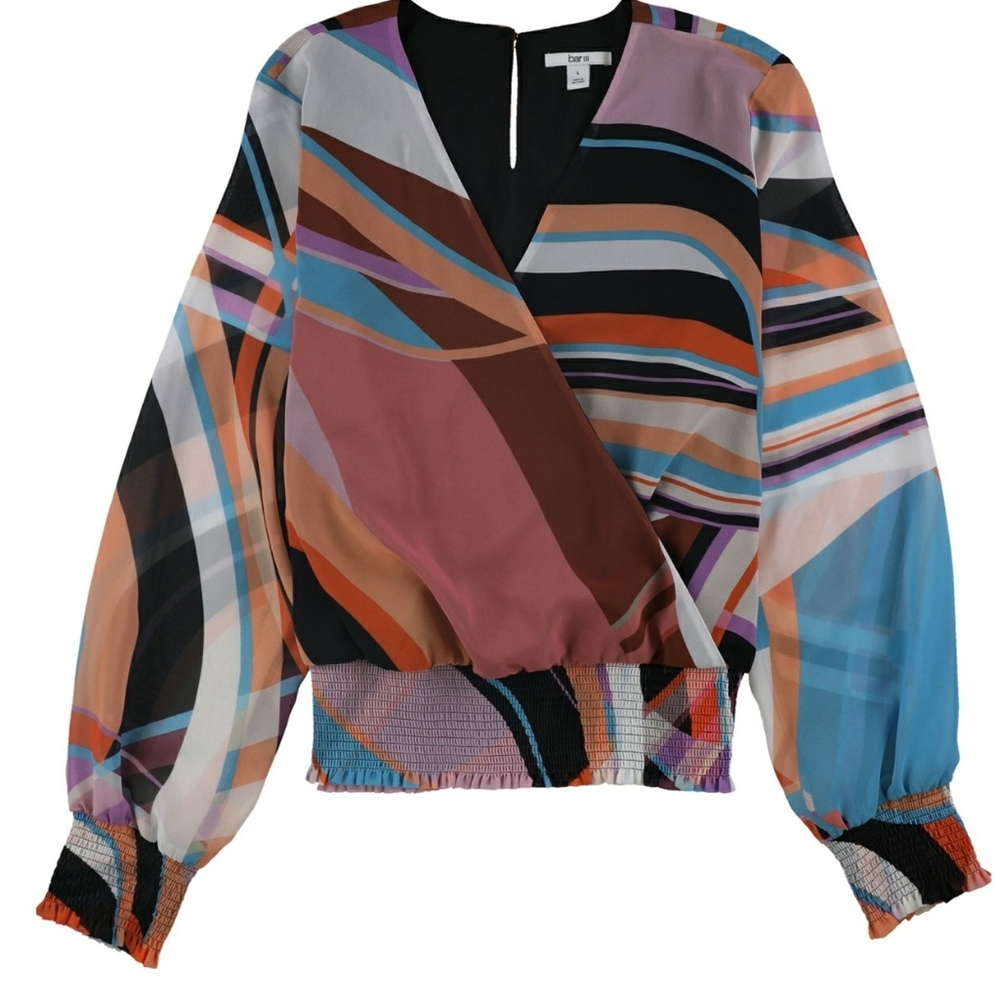 Bar III abstract print blouse SIZE M